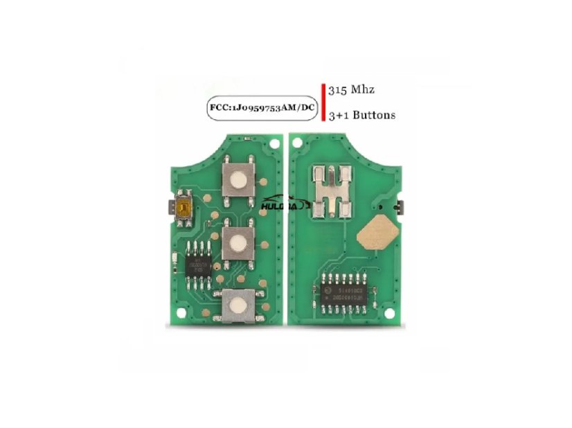 VW Beetle Golf Passat Jetta 3+1 Button Remote Fob ID48 315Mhz