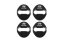 4 pcs HYUNDAI B Protective cover for the door latch- black glossy