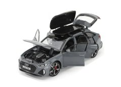 Audi RS6 metalen model speelgoedbatterijverlichting klinkt 1:24 Grijs