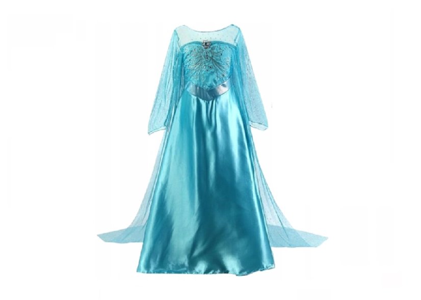 Children's costume Frozen Ice Kingdom Elsa long prom dress M 120 cm