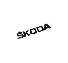 ŠKODA inscription - black glossy 143mm