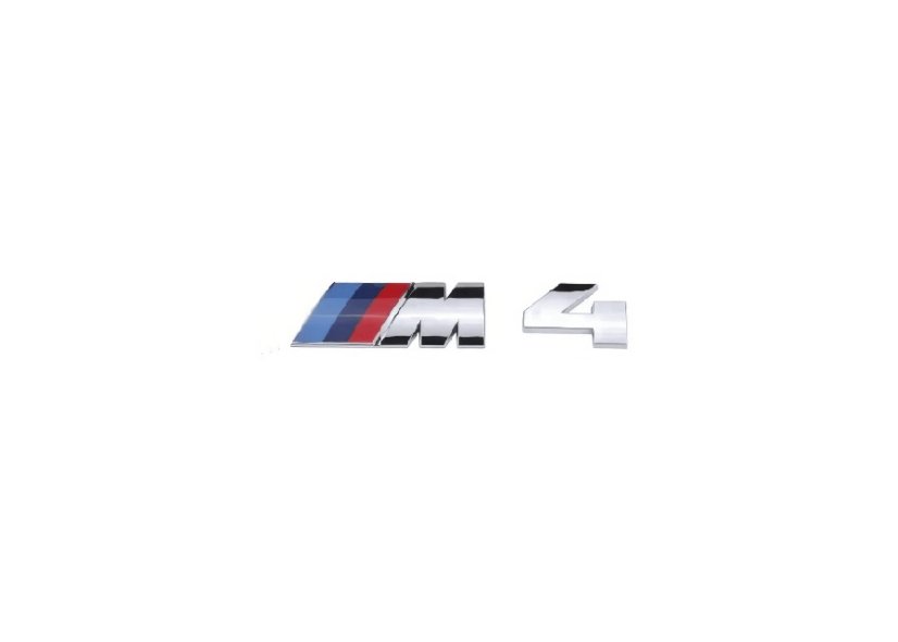 BMW M 4 lettering 80mm silver