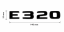 Mercedes lettering E320 - glossy black 140 mm