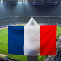Originální tělová vlajka s kapucí (150x90cm, 3x5ft) - Francie