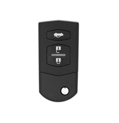 LUXURY key cover for MAZDA cars black glossy/chrome