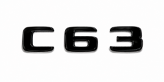 Mercedes nápis  C63 - černý lesklý 110mm