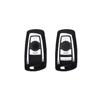 LUXURY key cover for BMW cars white glossy/Chrome