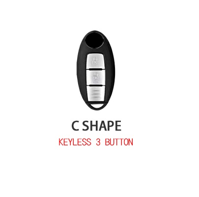 LUXURY key cover for NISSAN cars black glossy/chrome