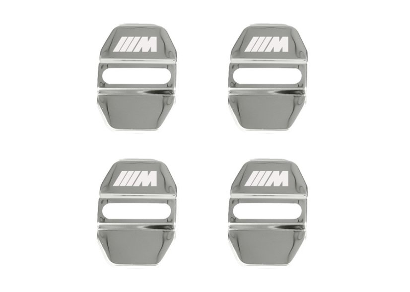 4 pcs BMW M Protective cover for the door latch- silver