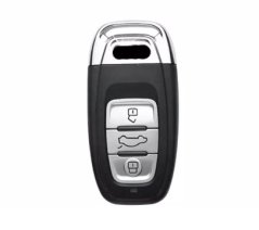 LUXURY key cover for AUDI cars black glossy/chrome