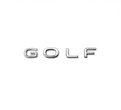 GOLF inscription - shiny chrome 220mm