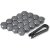 Bolt covers, for wheel bolts 19mm, set of 20 gray