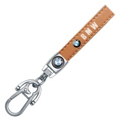 BMW key fob, keychain brown leather