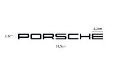 PORSCHE sign with template - black matte (39.5x2.2cm)