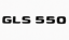 Mercedes lettering GLS550 - glossy black 202mm