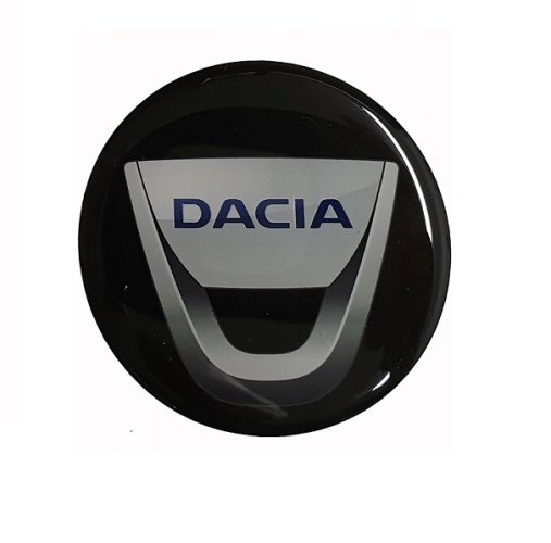 Hjulcenterkappe DACIA 60mm sort krom