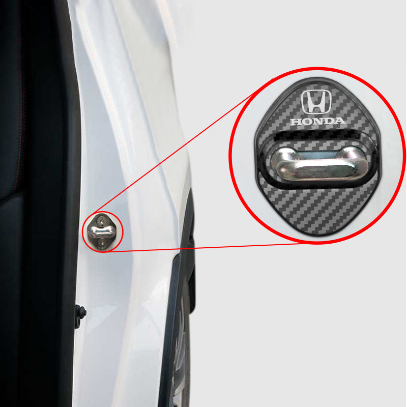 4 pcs HONDA Protective cover for the door latch- silver