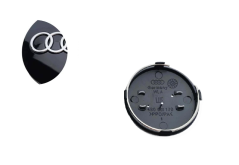 Krytky kol, pokličky na kola AUDI 60mm černá lesklá 4B0601170