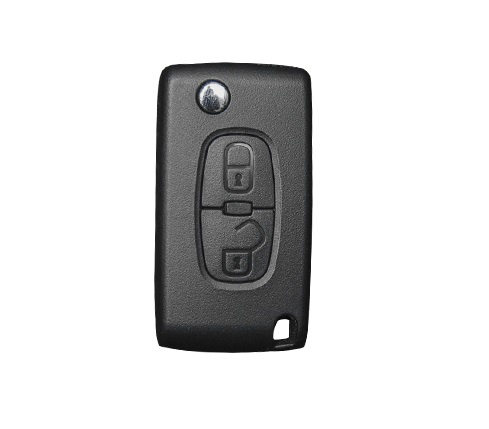 LUXURY key cover for PEUGEOT cars white glossy/Chrome
