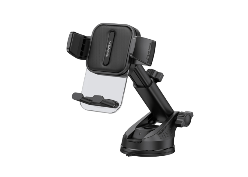 USAMS US-ZJ072 Car Center Console Retractable Transparent Bracket Black