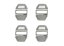 4 pcs BMW M Protective cover for the door latch- silver