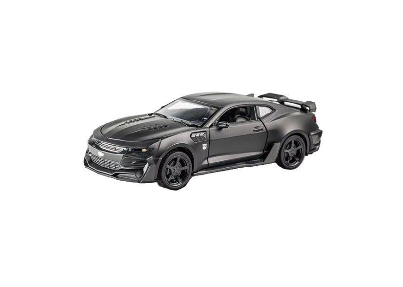 Camaro Hornet speelgoed metalen model verlichting op batterijen geluid 1:32 Zwart