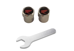 2 pcs HONDA MOTO valve caps, silver valve covers