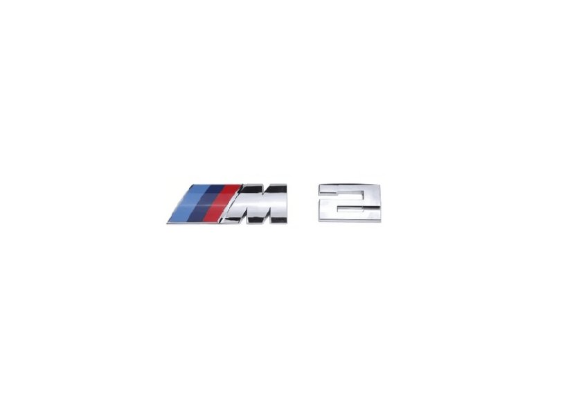 BMW M 2 lettering 93mm silver