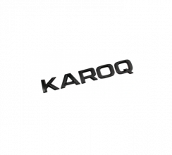 KAROQ nápis - čierna lesklá 170mm