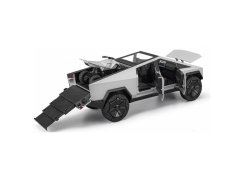 Tec Цибeртpyцк метален модел играчка с батерии четириколка 1:24 сребро