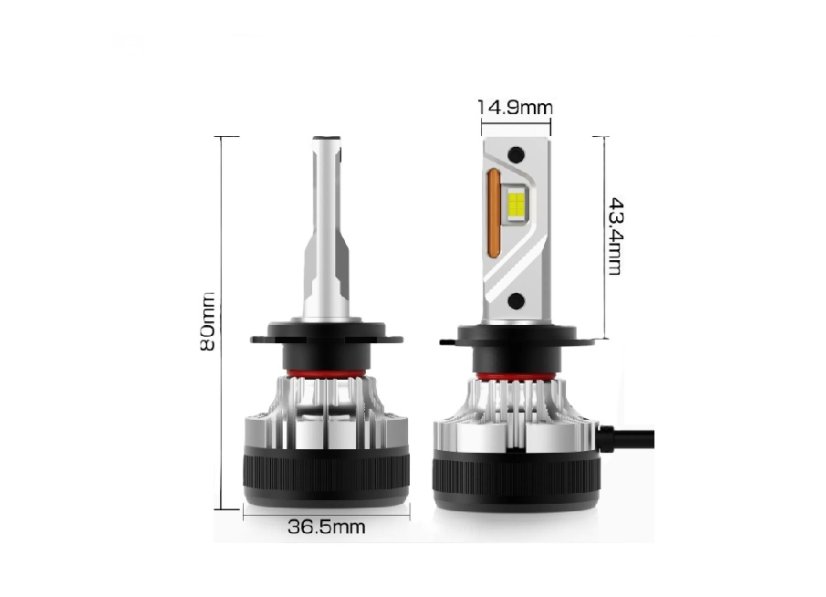 9005/9006 front LED bulbs for headlights 55W 12V-18V Canabus, up to 200% more brightness