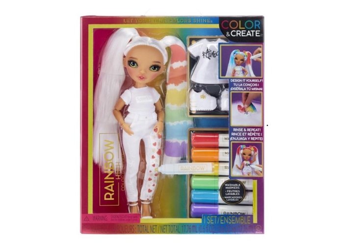 MGA Rainbow High Doll Color & Create zöld szemekkel