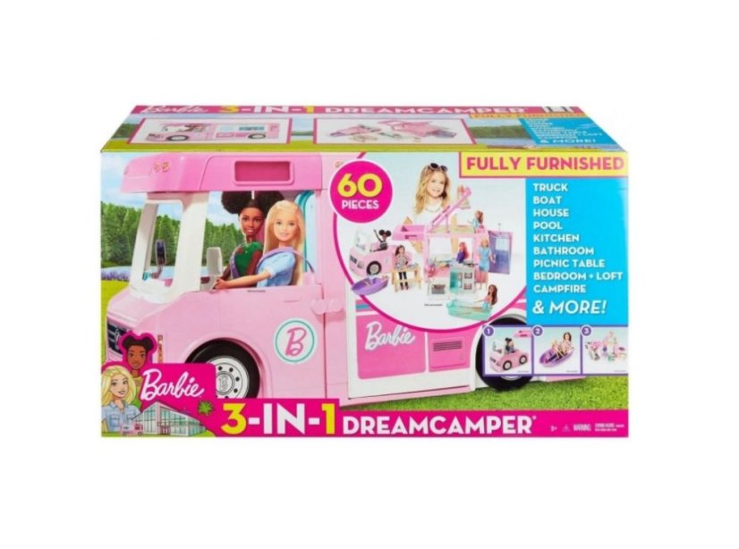 MATTEL Barbie Karavan snů 3v1 Super Camper GHL93