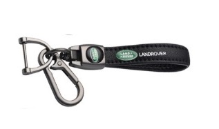 LAND ROVER key fob, keychain black leather