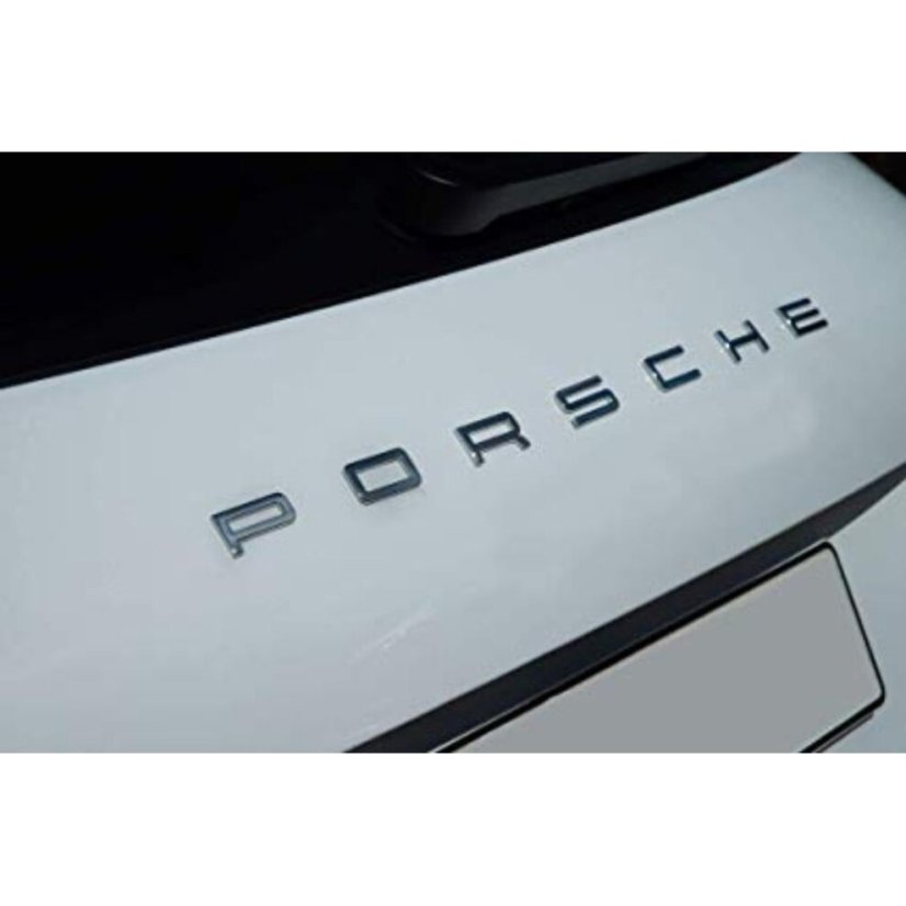PORSCHE sign with template - black matte (39.5x2.2cm)