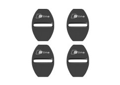 4 pcs AUDI S LINE Protective cover for the door latch- black glossy