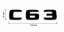 Mercedes lettering C63 - glossy black 110mm