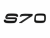 Volvo S70 rear trunk lid lettering - glossy black (12.3cm)