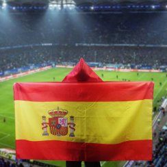 Оригинален флаг с качулка (150x90cm, 3x5ft) - Испания