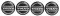 4pcs Wheel center caps VOLVO 64mm black glossy 3546923