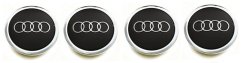 4pcs Wheel center caps AUDI 77mm black glossy 4L0601170