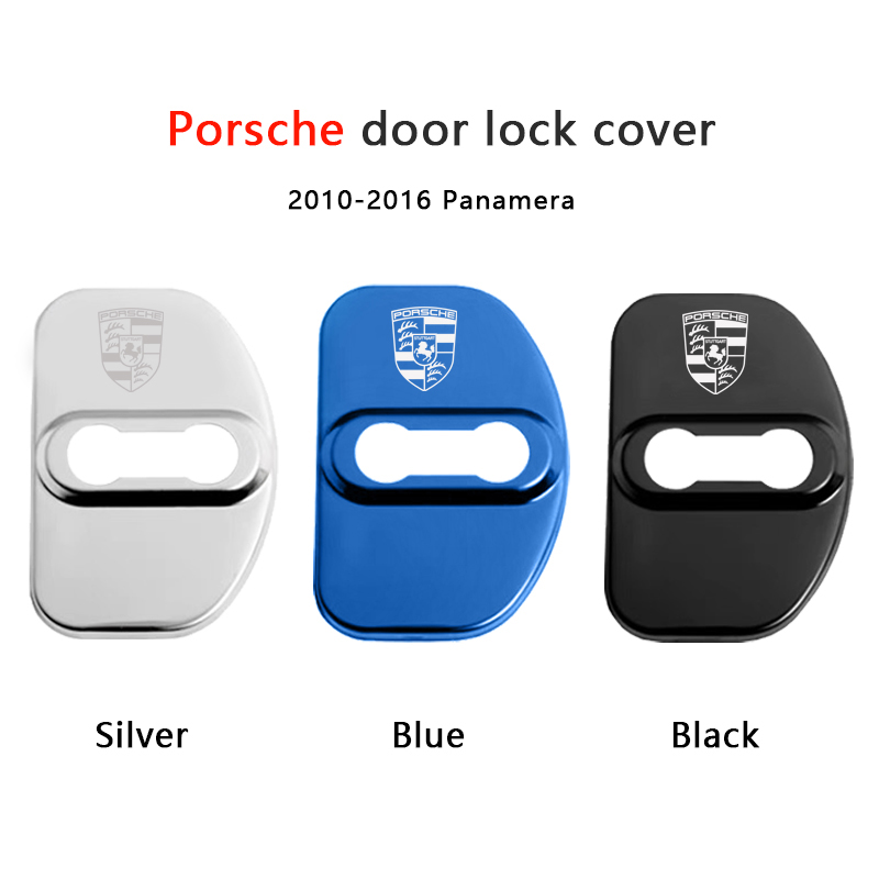 4 pcs PORSCHE PANAMERA 2010-2016 Protective cover for the door latch- silver