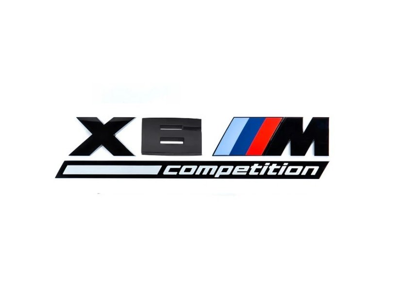 BMW X 6 competetion lettering 170mm black