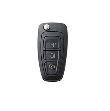 LUXURY key cover for FORD cars black glossy/chrome