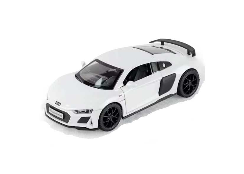 Audi R8 metalen model speelgoedbatterijverlichting klinkt 1:32 Wit