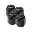 4 pcs FORD MUSTANG valve caps, black valve covers