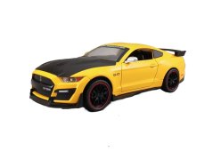 Ford Mustang Shellby GT500 kovový model hračka na baterie světla zvuk 1:24 Žlutá