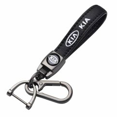 KIA key fob, keychain black leather