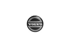 Krytky kol, pokličky na kola VOLVO 64mm černá lesklá 3546923