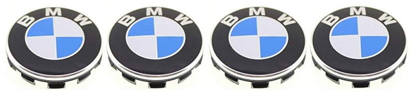 4pcs Wheel center caps BMW 56mm blue 36122455268